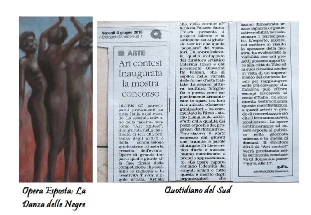 Mostra Collettiva-Art Contest-dal 4 al 7 giugno 2015-Palazzo Santa Chiara- Vibo Valentia