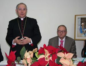 a sx l'Arcivescovo Antonio Ciliberti e a dx Amministratore Unico Cosimo Sculco